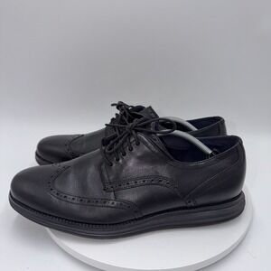 Cole Haan OriginalGrand Shoes Mens Size 12M Black Leather Wingtip Oxford